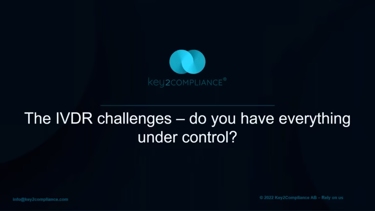 The IVDR challenges
