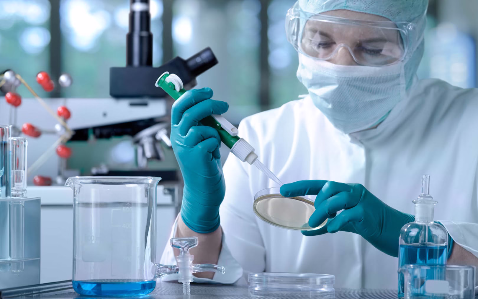 Scientist working at the laboratory