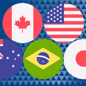 MDSAP flags: Canada, USA, Australia, Brazil, Japan