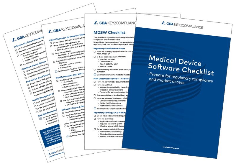 Medical Device Software Regulatory checklist