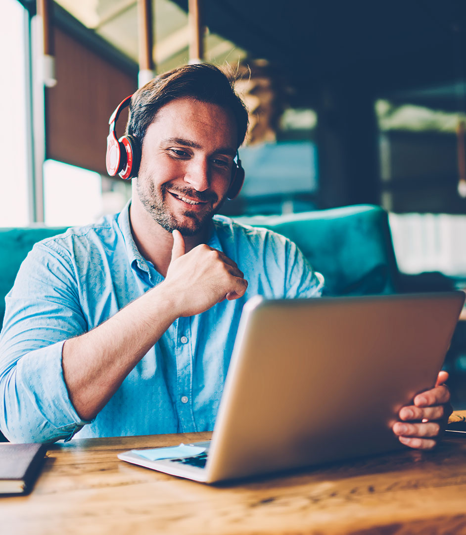 Online training session on laptop