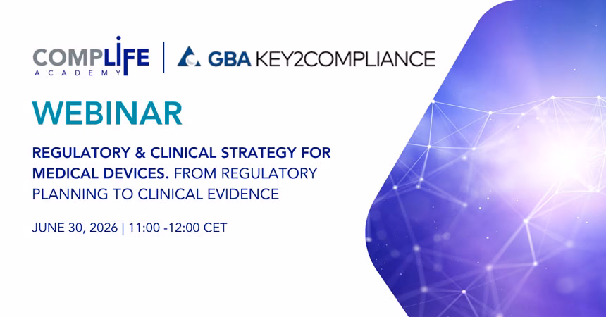 WEBINAR - Regulatory & Clinical Strategy for Medical Devices - June 30, 2026